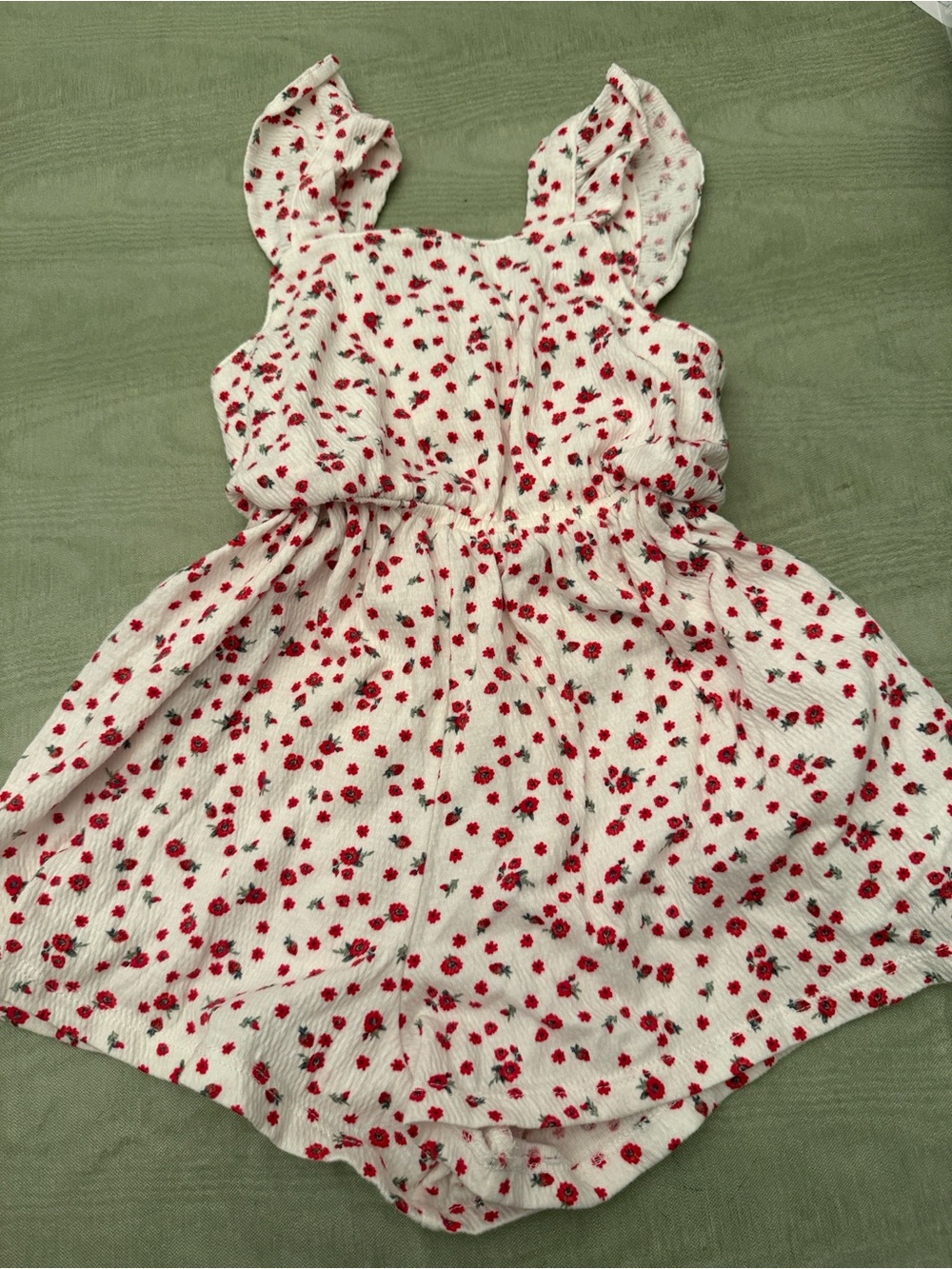 OshKosh B'gosh White Sundress with Red Floral Print